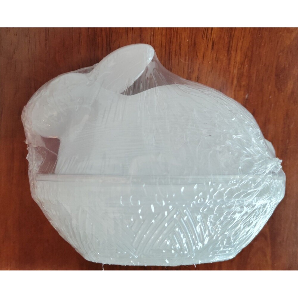 Easter Glass Bunny Container White Covered Candy Dish Target Bullseye Playground